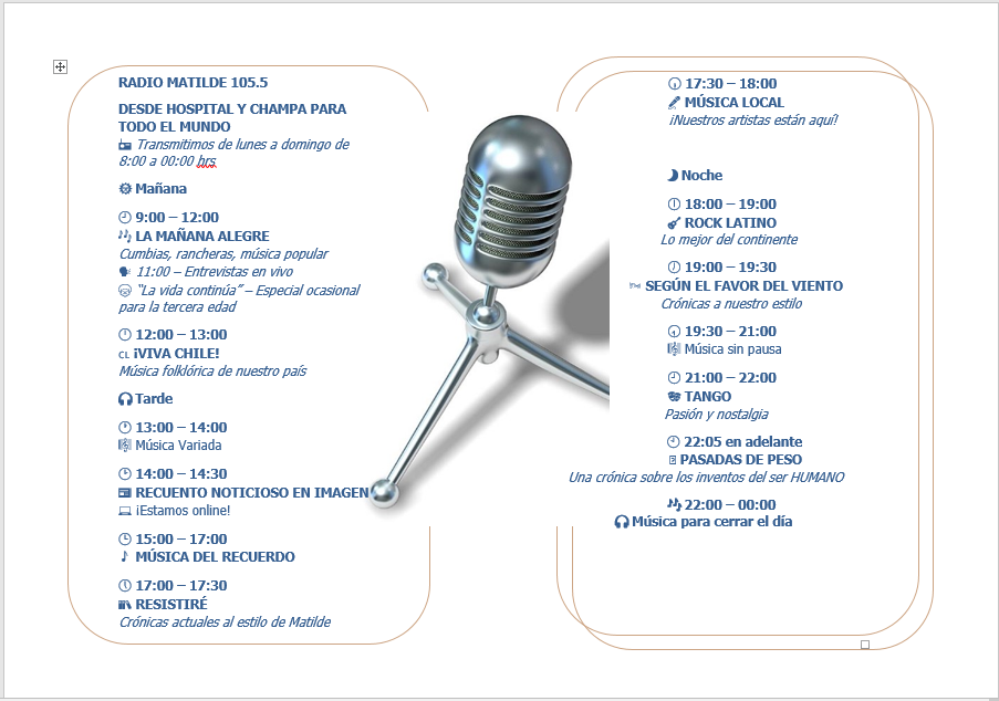 PROGRAMACION RADIO MATILDE