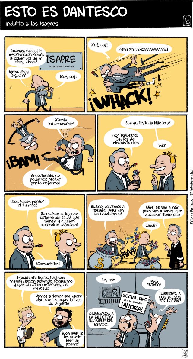 'Esto es dantesco' 72°: indulto a las isapres